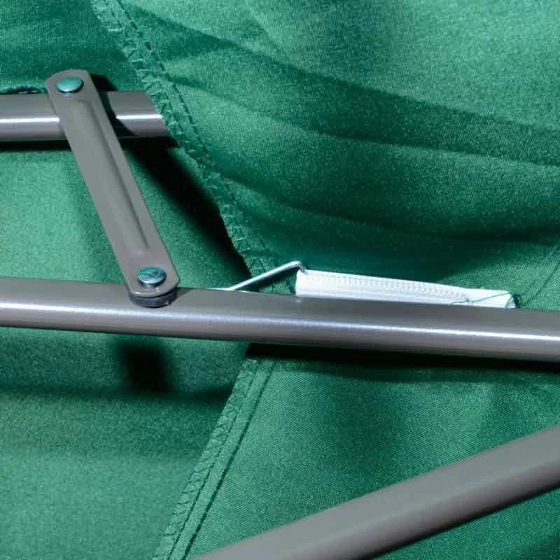 Outsunny 2.7m Banana Cantilever Parasol With Crank Handle And Cross Base - Green - 84D-187GN 4 Outsunny 2.7m Banana Cantilever Parasol With Crank Handle And Cross Base - Green - 84D-187GN - Image 4