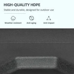 Outsunny Umbrella Weights For Cantilever Parasols Set Of 2 - Black - 84D-199V00BK -OUTSUNNY Sales Shop outsunny 84d 199v00bk 5