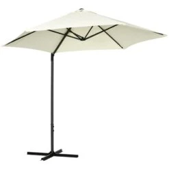 Outsunny 2.5M Cantilever Parasol With 360° Rotation With Cross Base - Beige - 84D-209V00BG -OUTSUNNY Sales Shop outsunny 84d 209v00bg 9