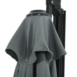 Outsunny Hand To Push Wall Mounted Parasol With 180° Rotatable Canopy - Grey - 84D-210V00GY 14 Outsunny Hand To Push Wall Mounted Parasol With 180° Rotatable Canopy - Grey - 84D-210V00GY -OUTSUNNY Sales Shop outsunny 84d 210v00gy 6