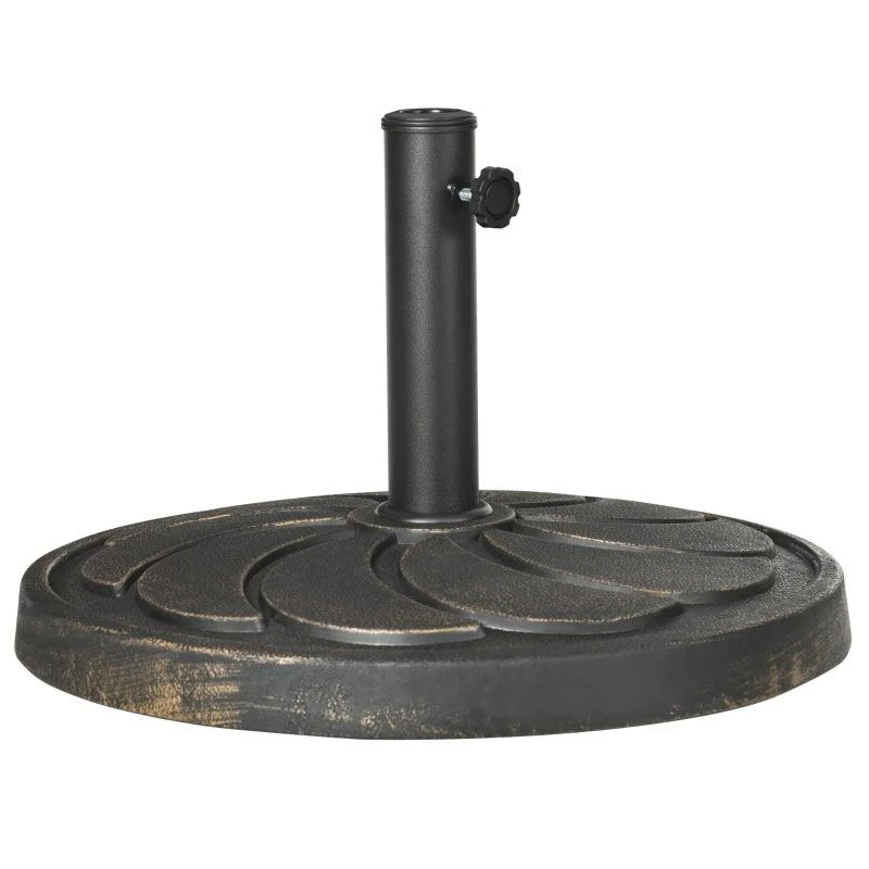 Outsunny 18kg Resin Parasol Base - Bronze - 84D-212V00DR 2 Outsunny 18kg Resin Parasol Base - Bronze - 84D-212V00DR - Image 2