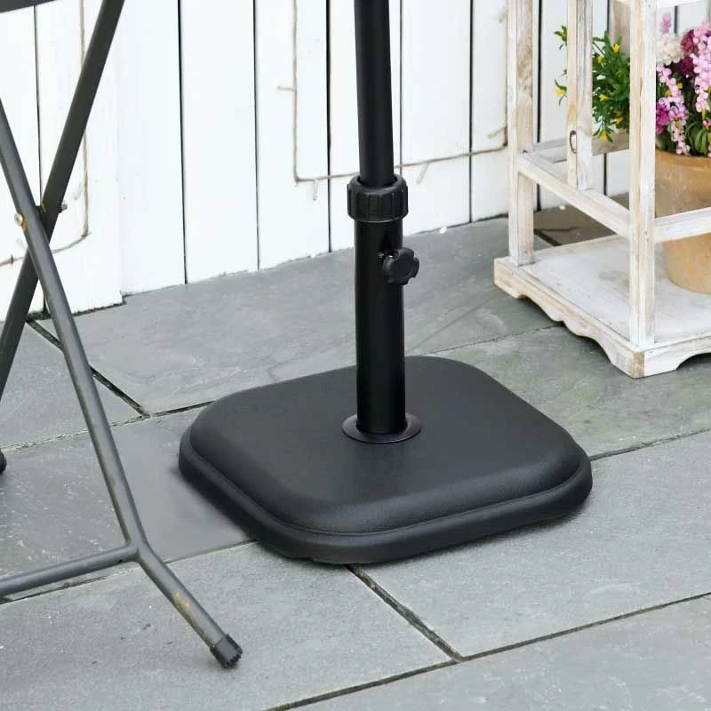 Outsunny 11kg Concrete Parasol Base Holder - Black - 84D-249V00BK 10 Outsunny 11kg Concrete Parasol Base Holder - Black - 84D-249V00BK - Image 10