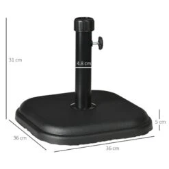 Outsunny 11kg Concrete Parasol Base Holder - Black - 84D-249V00BK 18 Outsunny 11kg Concrete Parasol Base Holder - Black - 84D-249V00BK -OUTSUNNY Sales Shop outsunny 84d 249v00bk 2