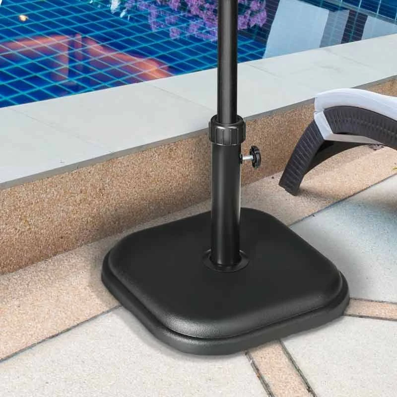 Outsunny 11kg Concrete Parasol Base Holder - Black - 84D-249V00BK 3 Outsunny 11kg Concrete Parasol Base Holder - Black - 84D-249V00BK - Image 3