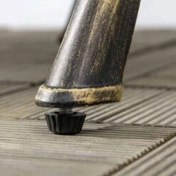 Outsunny 3 Piece Cast Aluminium Bistro Set With Parasol Hole - Bronze - 84G-042V00BN -OUTSUNNY Sales Shop outsunny 84g 042v00bn 8