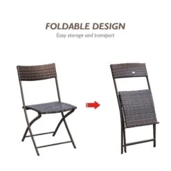 Outsunny 2 Seater Wicker Rattan Bistro Set - Brown - 863-029 -OUTSUNNY Sales Shop outsunny 863 029 3