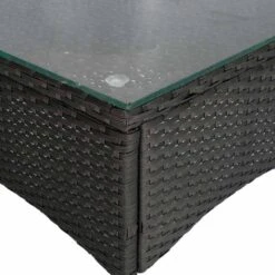 Outsunny 2 Seater Rattan Bistro Set Steel - Black - 863-039BK -OUTSUNNY Sales Shop outsunny 863 039bk 8