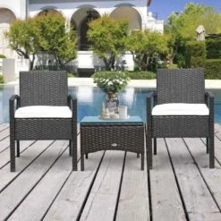 Outsunny 2 Seater Rattan Bistro Set Steel - Brown - 863-039CF -OUTSUNNY Sales Shop outsunny 863 039cf 9