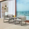 Outsunny 2 Seater Rattan Wicker Adjustable Sofa Coffee Table Set - Grey - 863-057 -OUTSUNNY Sales Shop outsunny 863 057 7