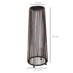 Outsunny Solar Powered Wicker Lantern - Brown - 866-006BN 19 Outsunny Solar Powered Wicker Lantern - Brown - 866-006BN -OUTSUNNY Sales Shop outsunny 866 006bn 1