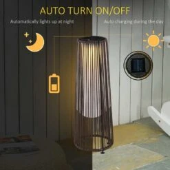 Outsunny Solar Powered Wicker Lantern - Brown - 866-006BN 18 Outsunny Solar Powered Wicker Lantern - Brown - 866-006BN -OUTSUNNY Sales Shop outsunny 866 006bn 2