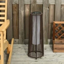 Outsunny Solar Powered Wicker Lantern - Brown - 866-006BN 12 Outsunny Solar Powered Wicker Lantern - Brown - 866-006BN -OUTSUNNY Sales Shop outsunny 866 006bn 8