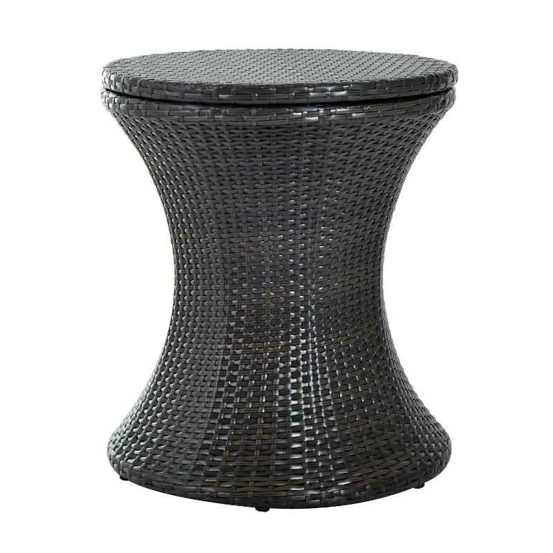 Outsunny Rattan Ice Bucket Table - Brown - 867-016BN 4 Outsunny Rattan Ice Bucket Table - Brown - 867-016BN - Image 4