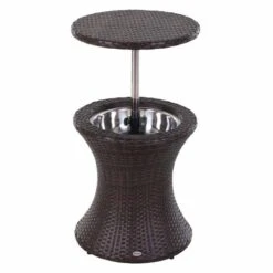Outsunny Rattan Ice Bucket Table - Brown - 867-016BN 12 Outsunny Rattan Ice Bucket Table - Brown - 867-016BN -OUTSUNNY Sales Shop outsunny 867 016bn 10