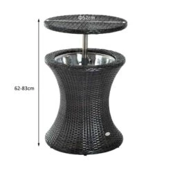 Outsunny Rattan Ice Bucket Table - Brown - 867-016BN 14 Outsunny Rattan Ice Bucket Table - Brown - 867-016BN -OUTSUNNY Sales Shop outsunny 867 016bn 2