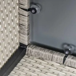 Outsunny Square Rattan Coffee Table With Glass Table Top - 650mm - Light Grey - 867-069GY -OUTSUNNY Sales Shop outsunny 867 069gy 8