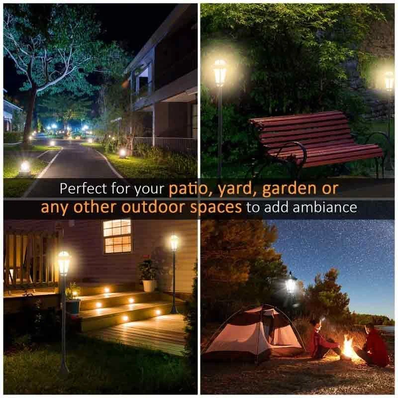 Outsunny Solar LED Garden Lights With Auto - Black - B30-005 5 Outsunny Solar LED Garden Lights With Auto - Black - B30-005 - Image 5