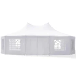 Outsunny Decagonal Garden Party Tent 8900x6500mm - White - 01-0006-002 -OUTSUNNY Sales Shop outsunny 01 0006 002 8