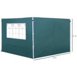 Outsunny Gazebo 2x Side Panels With 1 Window 3000mm - Green - 01-0209 -OUTSUNNY Sales Shop outsunny 01 0209 2