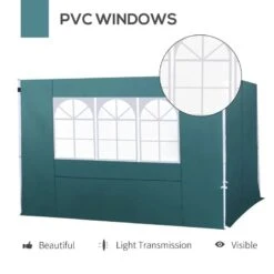 Outsunny Gazebo 2x Side Panels With 1 Window 3000mm - Green - 01-0209 -OUTSUNNY Sales Shop outsunny 01 0209 4