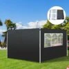 Outsunny Gazebo 2x Side Panels With 1 Window 3000mm - Black - 01-0210 -OUTSUNNY Sales Shop outsunny 01 0210 9