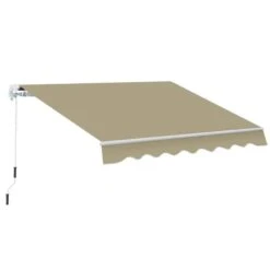 Outsunny Manual Retractable Awning 2.5 X 2m - Beige - 01-0135 -OUTSUNNY Sales Shop outsunny 010135