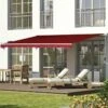 Outsunny Retractable Manual Awning 2.5 X 2m - Wine Red - 01-0136 -OUTSUNNY Sales Shop outsunny 010136 lifestyle1