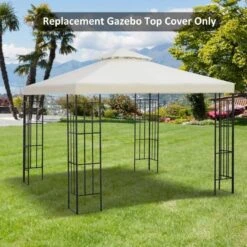 Outsunny 2 Tier Gazebo Replacement Canopy 3000x3000mm - Cream White - 100110-053CW -OUTSUNNY Sales Shop outsunny 100110 053cw