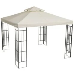 Outsunny 2 Tier Gazebo Replacement Canopy 3000x3000mm - Cream White - 100110-053CW -OUTSUNNY Sales Shop outsunny 100110 053cw 6