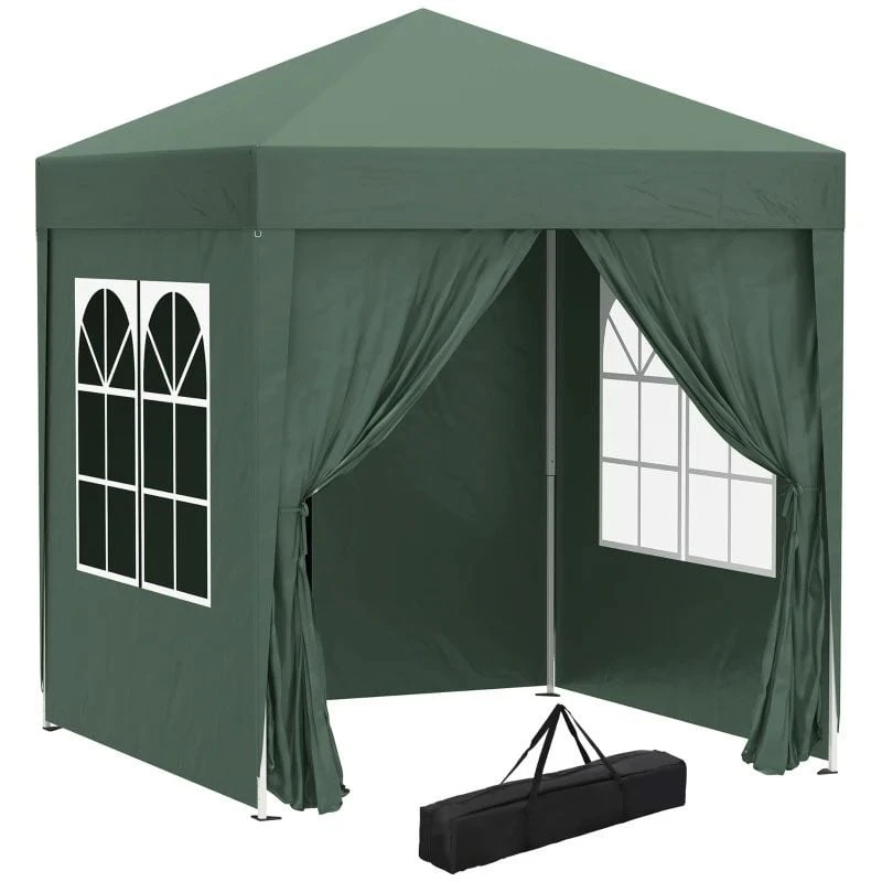 Outsunny Pop-Up Gazebo Canopy 2000x2000mm - Green - 100110-066GR 2 Outsunny Pop-Up Gazebo Canopy 2000x2000mm - Green - 100110-066GR - Image 2