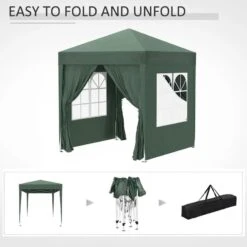 Outsunny Pop-Up Gazebo Canopy 2000x2000mm - Green - 100110-066GR 18 Outsunny Pop-Up Gazebo Canopy 2000x2000mm - Green - 100110-066GR -OUTSUNNY Sales Shop outsunny 100110 066gr 5 1