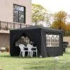 Outsunny Pop-Up Gazebo Canopy 3000x3000mm - Black - 100110-067BK