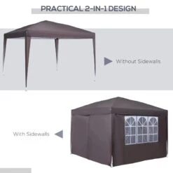Outsunny Pop-Up Gazebo Canopy 3000x3000mm - Coffee - 100110-067CE -OUTSUNNY Sales Shop outsunny 100110 067ce 3