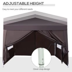Outsunny Pop-Up Gazebo Canopy 3000x3000mm - Coffee - 100110-067CE -OUTSUNNY Sales Shop outsunny 100110 067ce 8