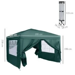 Outsunny Pop-Up Gazebo Canopy 3000x3000mm - Green - 100110-067GR -OUTSUNNY Sales Shop outsunny 100110 067gr 2