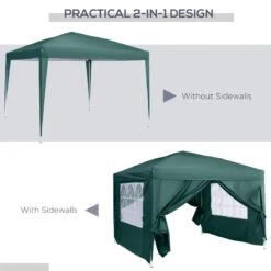 Outsunny Pop-Up Gazebo Canopy 3000x3000mm - Green - 100110-067GR -OUTSUNNY Sales Shop outsunny 100110 067gr 3