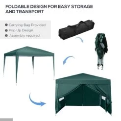 Outsunny Pop-Up Gazebo Canopy 3000x3000mm - Green - 100110-067GR -OUTSUNNY Sales Shop outsunny 100110 067gr 4