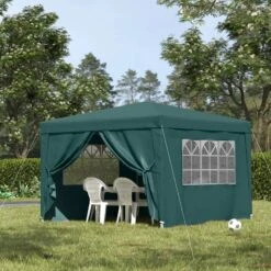 Outsunny Pop-Up Gazebo Canopy 3000x3000mm - Green - 100110-067GR