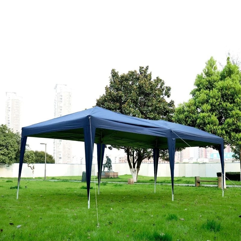 Outsunny Pop-up Heavy Duty Garden Gazebo With Curtains & Sidewalls 3000x6000mm - Blue - 100110-068B 1 Outsunny Pop-up Heavy Duty Garden Gazebo With Curtains & Sidewalls 3000x6000mm - Blue - 100110-068B