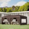 Outsunny Pop-up Heavy Duty Garden Gazebo With Curtains & Sidewalls 3000x6000mm - Coffee - 100110-068CE -OUTSUNNY Sales Shop outsunny 100110 068ce 1