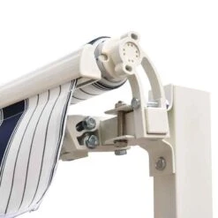 Outsunny Manual Retractable Awning 2.5 X 2m - Dark Blue/White - 100110-005BW -OUTSUNNY Sales Shop outsunny 100110005bw close up