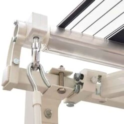 Outsunny Manual Retractable Awning 2.5 X 2m - Dark Blue/White - 100110-005BW -OUTSUNNY Sales Shop outsunny 100110005bw close up2