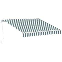 Outsunny Retractable Awning 2.5 X 2m - Dark Green/White - 100110-005GW -OUTSUNNY Sales Shop outsunny 100110005gw