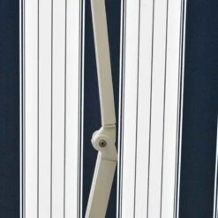 Outsunny Manual Retractable Awning 3.5 X 2.5m - Dark Blue/White - 100110-006BW -OUTSUNNY Sales Shop outsunny 100110006bw close up 1