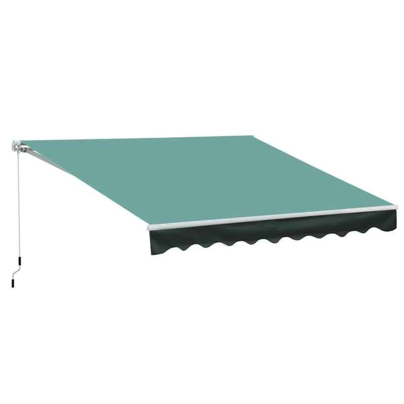 Outsunny Manual Retractable Awning 3 X 2.5m - Dark Green - 100110-007G 3 Outsunny Manual Retractable Awning 3 X 2.5m - Dark Green - 100110-007G - Image 3