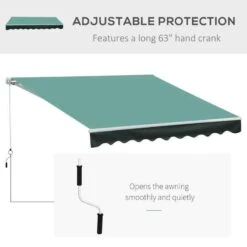 Outsunny Manual Retractable Awning 3 X 2.5m - Dark Green - 100110-007G 17 Outsunny Manual Retractable Awning 3 X 2.5m - Dark Green - 100110-007G -OUTSUNNY Sales Shop outsunny 100110007g 4