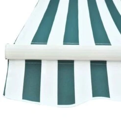 Outsunny Manual Retractable Awning 3m X 2.5m - Green/White - 100110-007GW -OUTSUNNY Sales Shop outsunny 100110007gw bar