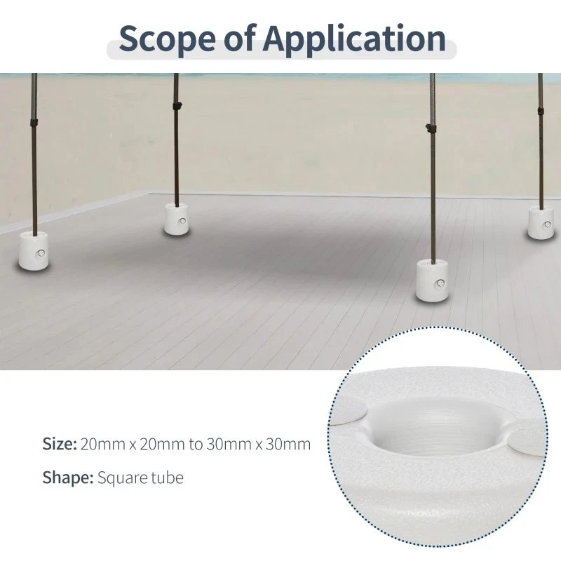 Outsunny Gazebo Self Fill Base Weights X4 - White - 840-046 9 Outsunny Gazebo Self Fill Base Weights X4 - White - 840-046 - Image 9