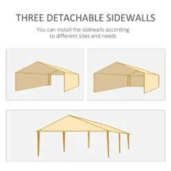 Outsunny Garden Gazebo Marquee With Windows And Sidewalls 3000x6000mm - Black - 840-062BK 12 Outsunny Garden Gazebo Marquee With Windows And Sidewalls 3000x6000mm - Black - 840-062BK -OUTSUNNY Sales Shop outsunny 840 062bk 5 1