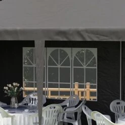 Outsunny Garden Gazebo Marquee With Windows And Sidewalls 3000x6000mm - Dark Grey - 840-062CG -OUTSUNNY Sales Shop outsunny 840 062cg 8 1